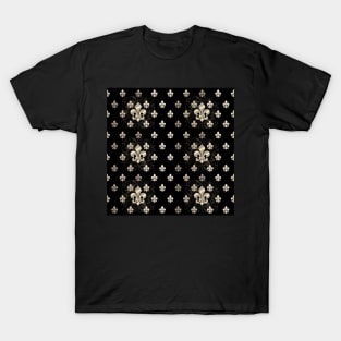 Fleur de Lys-Black & Gold2 T-Shirt